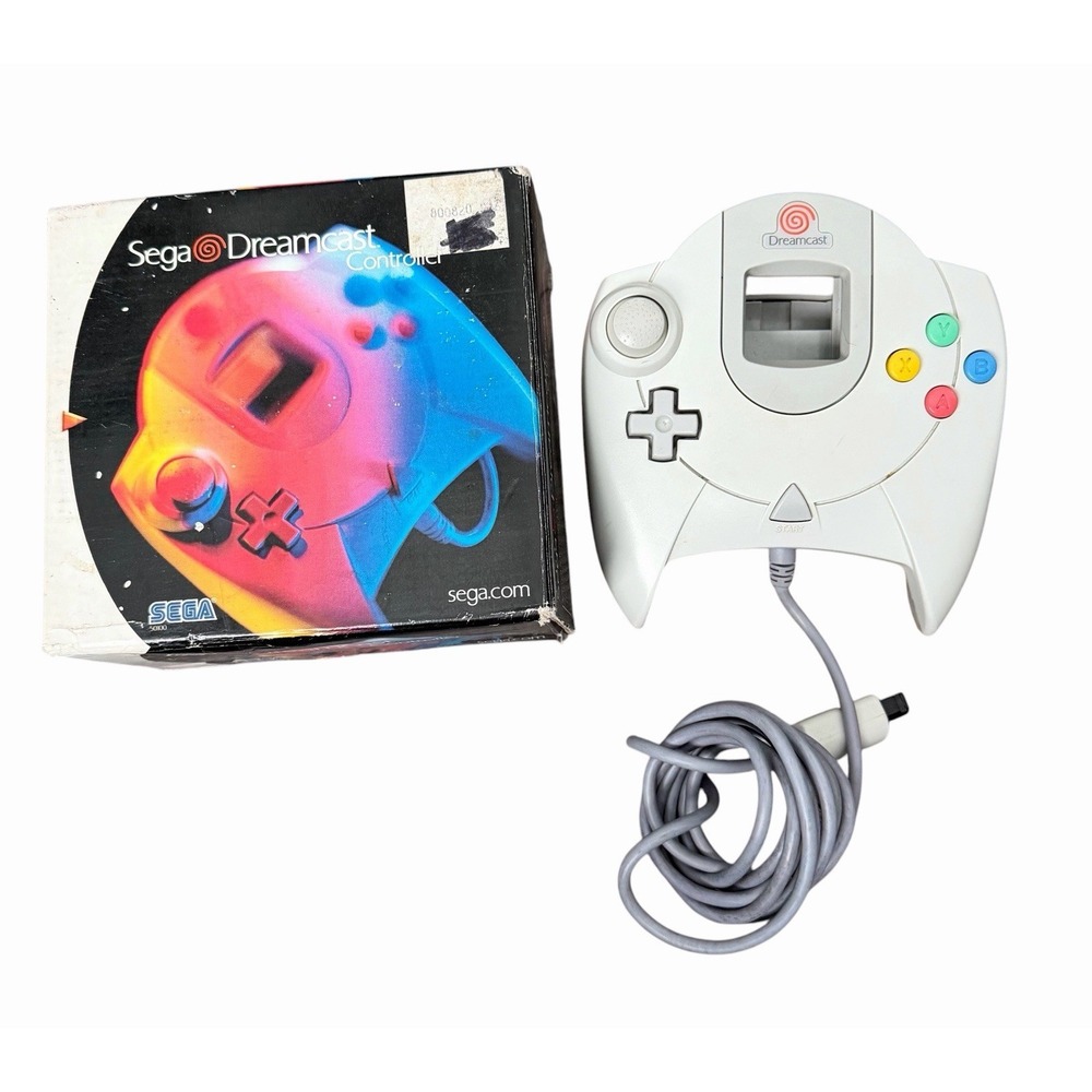 Sega Dreamcast Gray Controller & Original Box